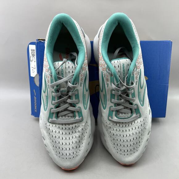 Brooks Glycerin 20 Running Shoes Women Size 10 D Wide White Teal Comfort Sneaker - Picture 5 of 9